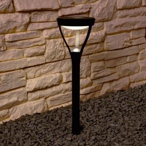 Lampe de jardin solaire 'Birdie' - 45 cm - Avec détecteur de crépuscule - Lampadaire solaire - Noir