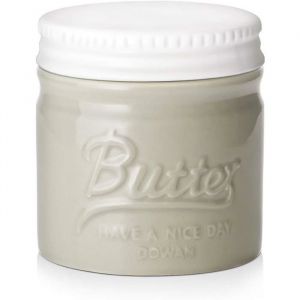 DOWAN Beurrier en c&eacute;ramique avec couvercle Gris