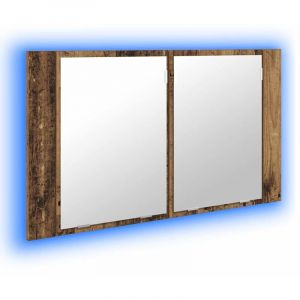 VidaXL Armoire Miroir de Salle de Bain Bois Ancien 80 x 12 x 45 cm