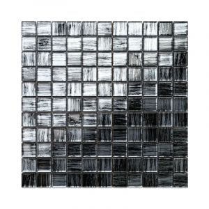 Ilcom - Mosaïque de verre sur maille pour salle de bain ou cuisine 30cm x 30cm - Clipped jeans