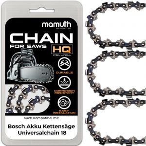 Oem 3x cha&icirc;ne de scie 20cm 1,1mm 3/8' 33TG pour scie &agrave; cha&icirc;ne sans fil Bosch Universalchain 18