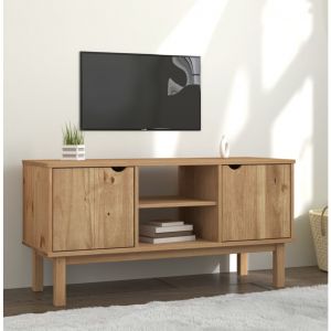 VidaXL Meuble TV 113,5x43x57 cm Bois de pin massif