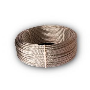 Chapuis Câble acier galvanisé 7 x 7 diamètre 5 mm couronne 100 m C5100L