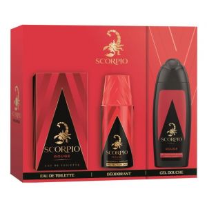 Scorpio Coffret Rouge comprenant 1 eau de toilette, 1 déodorant et 1 gel douche