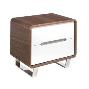 Table de c vet placage noyer avec deux tiroirs