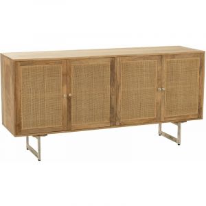 Buffet en Bois 4 Portes "Weaving" 170cm Naturel Prix