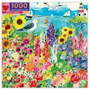 Eeboo Puzzle carré 1000 pièces : Jardin de mouettes - Mixte