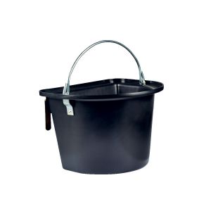 Mangeoire pour bovins noire avec anse et crochets de suspension Horizont