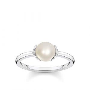 Thomas Sabo Bague pour femme en argent sterling 925 avec perle et étoiles TR2298-167-14