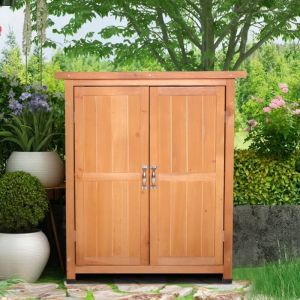 Stark - Armoire de jardin en bois terrasse rangement 74x43x88cm Gadwall