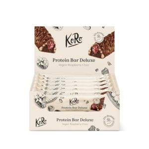 Barre prot&eacute;in&eacute;e Deluxe vegan framboise - chocolat 12 x 55 g