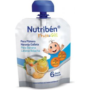 Nutribén Fruit&Go Poire, Banane, Orange Biscuits à l'orange 90 G