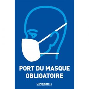 Lifebox Panneau affichage Port du masque Obligatoire