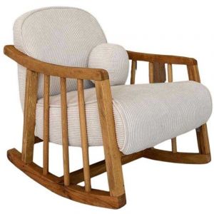 Menzzo Fauteuil à bascule pour enfant Kleamini - Blanc