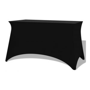 Image de VidaXL Housses extensibles pour table 2 pièces 183 x 76 x 74 cm Noir