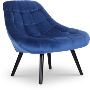 No Fauteuil Danios Velours Bleu