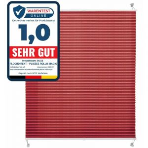 Store pliss&eacute; Magic Rouge fonc&eacute; 110 x 200 cm