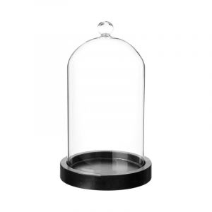 CLOC EN VERRE 19 CM SUR SOCLE