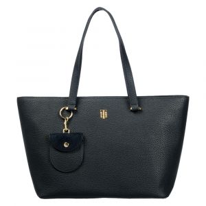 Image de Tommy Hilfiger <p>Shopping <strong> Th Joy</strong>. <br />Un sac pratique confectionné en synthétique façon cuir, orné d'un logo doré et d'un porte-monnaie assorti. <br />Il contient une poche interne, l'intérieur du sac est en suédine. <br />Fermeture z