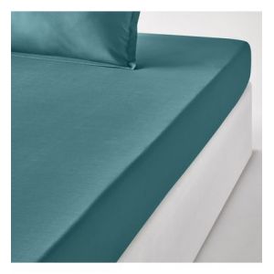 Drap housse uni en percale de coton, Qualité Best Gris