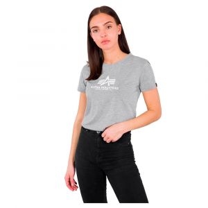 Alpha industries T-shirt à Manches Courtes Basic XS Greyheather / White