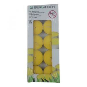 10 Bougies Chauffe Plat À La Citronelle Anti Moustique Répulsif Naturel 4h