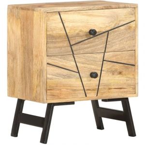 VidaXL Table de Chevet 40x30x50 cm Bois de Manguier Massif Modèle 1