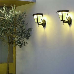 Silamp Lanterne Solaire Connectée Murale rgbw IP54 - Noir Noir