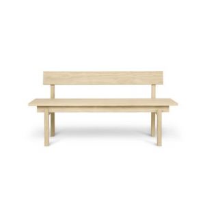 Image de Ferm Living Banc avec dossier Peka OUTDOOR / L 150 cm - Pin traitement Acoya bois naturel en bois