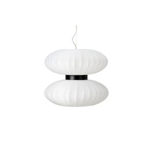 Boutica-design Suspensions Daburu 2x40W E27 Noir Blanc