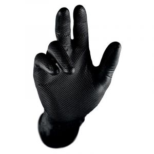 Gant jetable 246BK en nitrile Noir, non poudré avec poignée texturée - 6 mil (0,15 mm). Boîte de 50 gants Taille 11 PIP