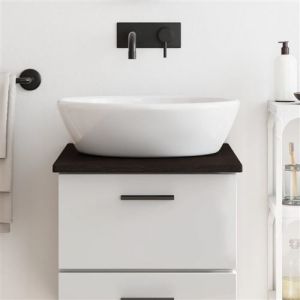 Comptoir de salle de bain gris foncé 40x60x2 cm bois traité