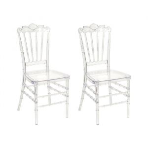 Image de Beliani Chaise De Réception Set De 2 Transparent Mendon