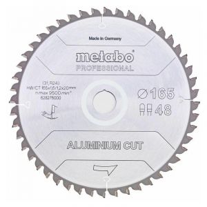 Metabo AluminiumCutProf 165x1,6-1,2x20mm Z48 FZ-TR -5° - 628276000