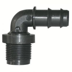 Tropic Coude cannelé mâle pour tuyaux - D: 20 mm - 20x27 mm - Pompe