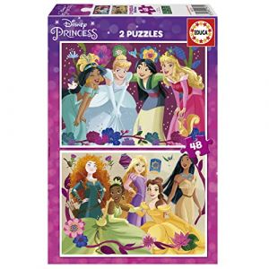 Image de Educa Puzzles 2X48 Pièces : Princesses Disney