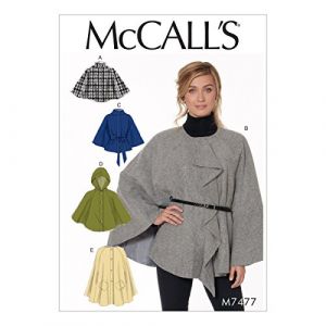 McCall's Patterns Patrons de Capes et Ceinture, Multicolore, Tailles LRG-XXL-p, Multicolore, 121 x 182 cm