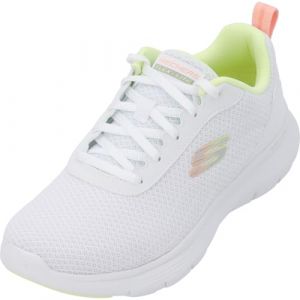 Skechers Femme Flex Appeal 5.0, Bordure en Maille Blanche, 39 EU