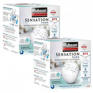 Rubson Lot de 2 Absorbeurs d'humidité Sensation 3en1 12m² de