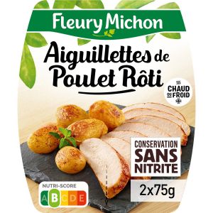 Fleury Michon Aiguillettes tranchees poulet roti, csn 2x75g