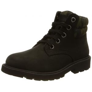 Geox Garçon J Shaylax Boy B Bottines, Black/Mimetic, 33 EU