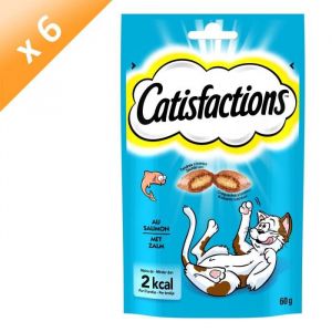 Image de Catisfactions Friandises au Saumon pour Chat et Chaton, 6 Sachets de 60g