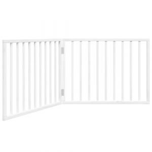 VidaXL Barrière pour chien pliable 2 panneaux 160 cm bois de peuplier