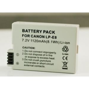 Batterie pour Canon LP-E8 LPE8 Digital Rebel T2i EOS 550D 600D 650D 700D T4i