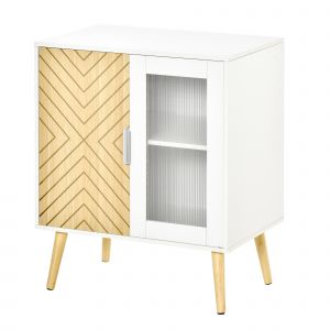 Image de Homcom Buffet scandinave 2 portes bl 60x40x72cm Blanc