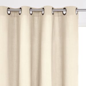Rideau œillets pur coton, Scenario Blanc Écru aille 260X135 cm;180X135 cm;350X135 cm;220x135 cm