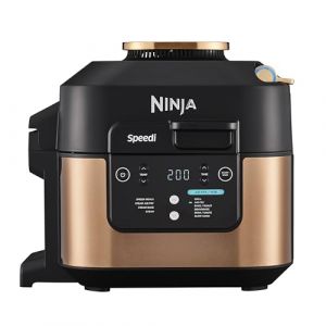 Ninja Speedi 10-en-1 Cuiseur rapide, Air Fryer, Friteuse à air et Multicuiseur, 5.7L, Repas pour 4 en 15 minutes, Vapeur, Gril, Cuire au four, Rôtir, Saisir, Mijoter et plus, Gris Sel de Mer, ON400EU