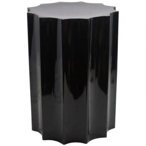 DRAWER Table d'appoint ronde en aluminium ø33,5cm - Noir - Neon