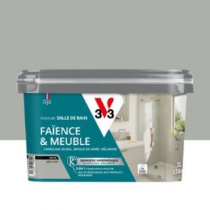 V33 Peinture De R&eacute;novation Fa&iuml;ence & Lambris Gris Loft 2 L