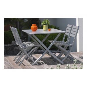 DCB Garden Marius 4/6 personnes - Table de jardin rectangulaire 140 x 80 cm